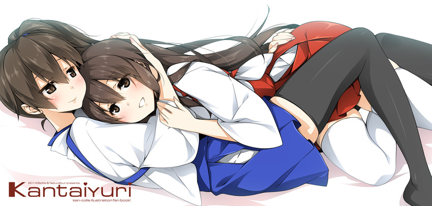 kaga and akagi (kantai collection) drawn by reina_(black_spider)