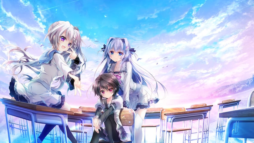 niimi sora, yuuki noa, and kousaka haruka (9-nine-) drawn by izumi_tsubasu