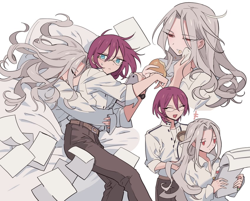saegusa ibara and ran nagisa (ensemble stars!) drawn by meremero