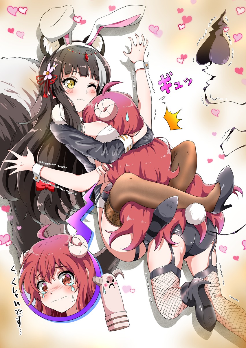 yoshida yuuko, lilith, and naganami (azur lane and 1 more) drawn by eggman_(ni_tamagoex)