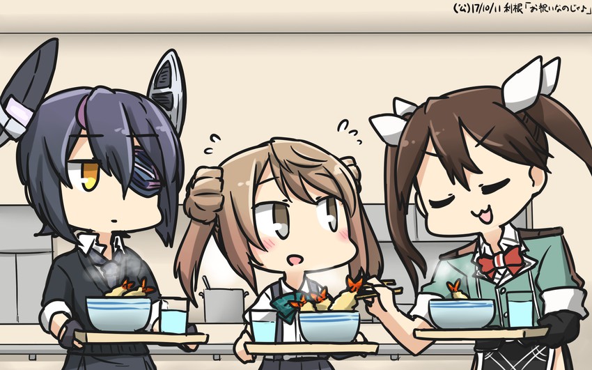 tenryuu, michishio, tone, tone kai ni, and michishio kai ni (kantai collection) drawn by hamu_koutarou