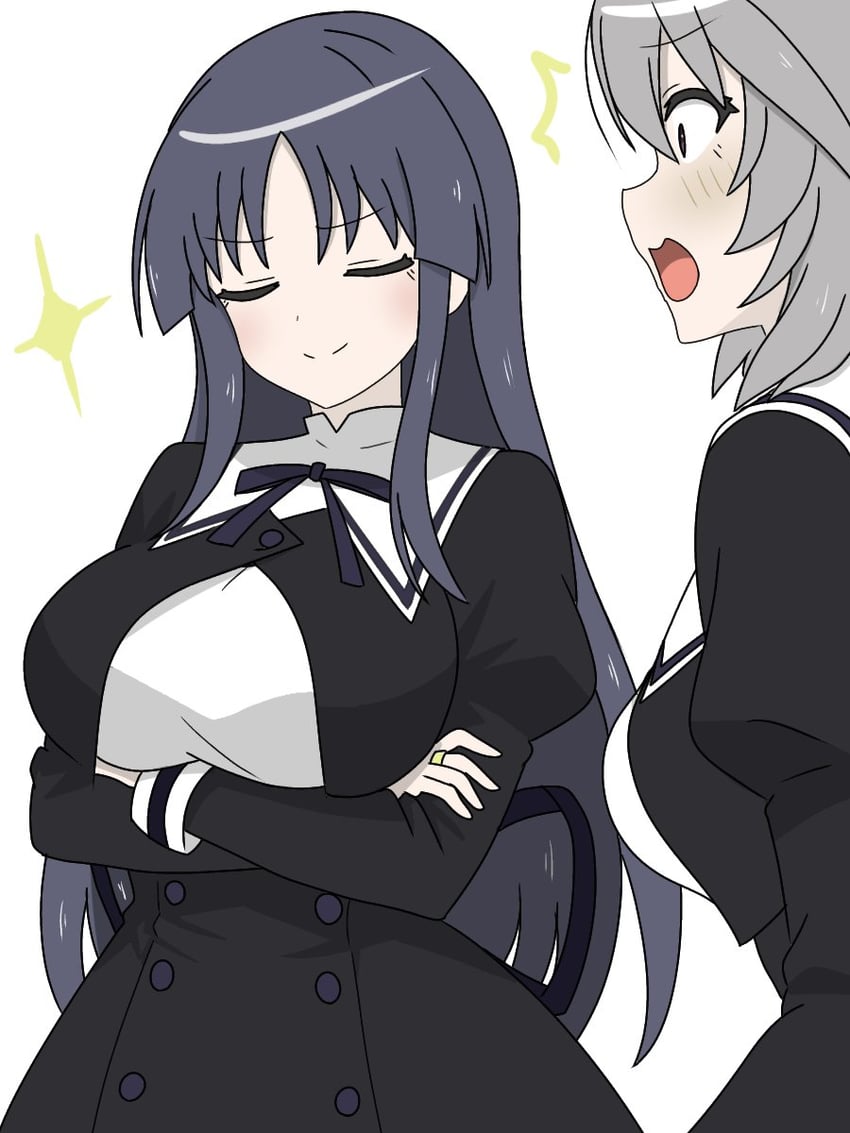 shirai yuyu and hata matsuri (assault lily) drawn by kimassi