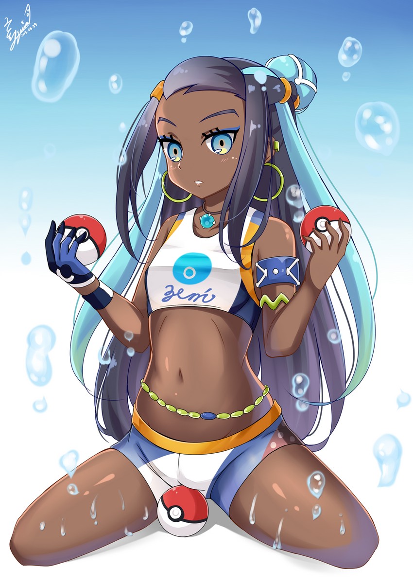 nessa (pokemon and 1 more) drawn by quin_(himegata_alice)