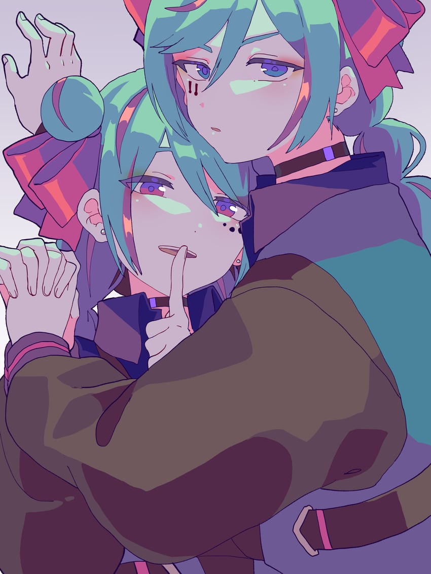 akine nami and akine emi (15 shoujo) drawn by tsujii_luki
