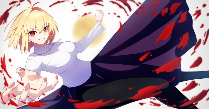 arcueid brunestud and red arcueid (tsukihime and 2 more) drawn by makolas97
