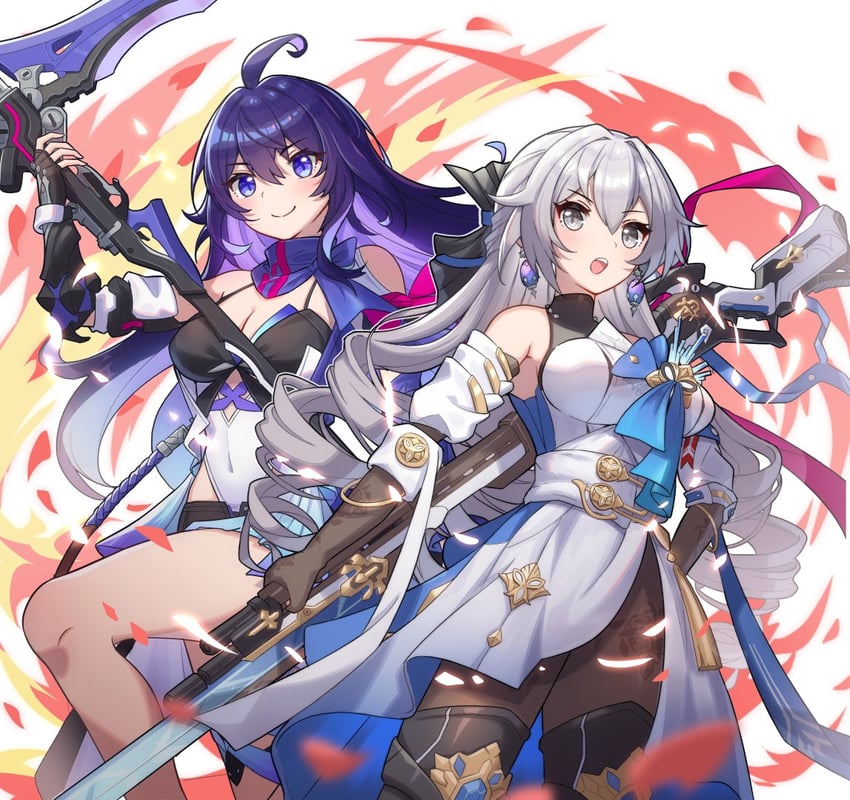 bronya rand and seele (honkai and 1 more) drawn by saylamars