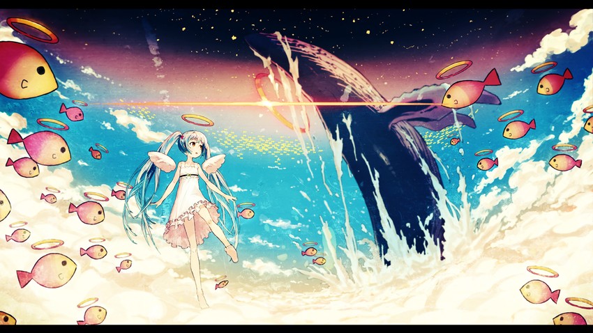 hatsune miku (vocaloid and 1 more) drawn by asgr