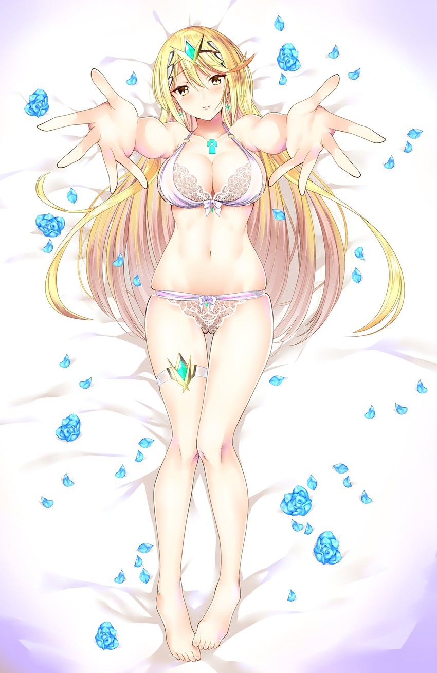 mythra (xenoblade chronicles and 1 more) drawn by daive