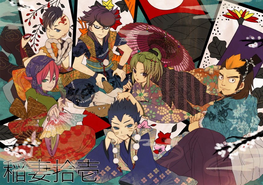 kiyama hiroto, fudou akio, midorikawa ryuuji, utsunomiya toramaru, and hijikata raiden (inazuma eleven) drawn by kippu