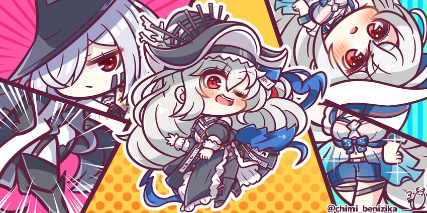skadi, specter, specter the unchained, and gladiia (arknights) drawn by benizika