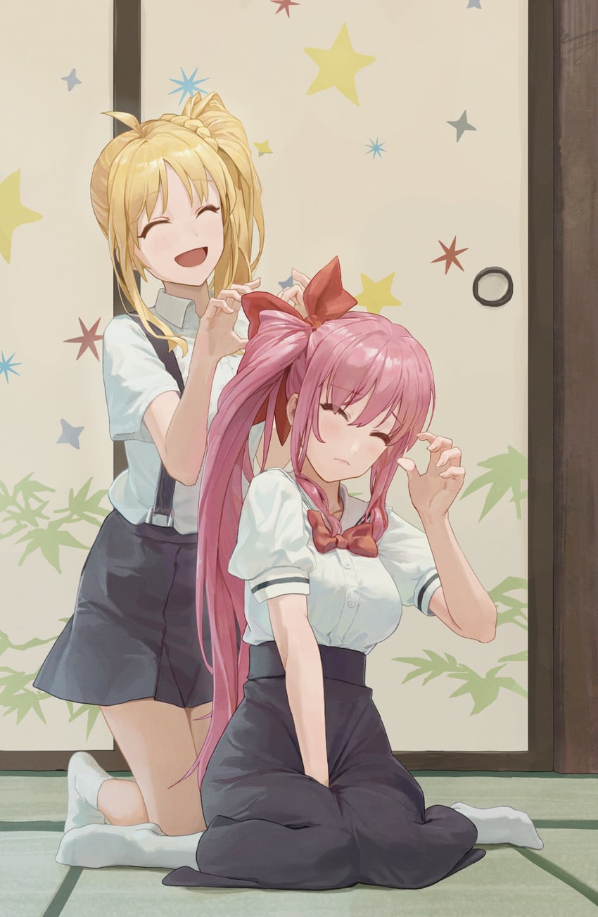 gotoh hitori and ijichi nijika (bocchi the rock!) drawn by naxile