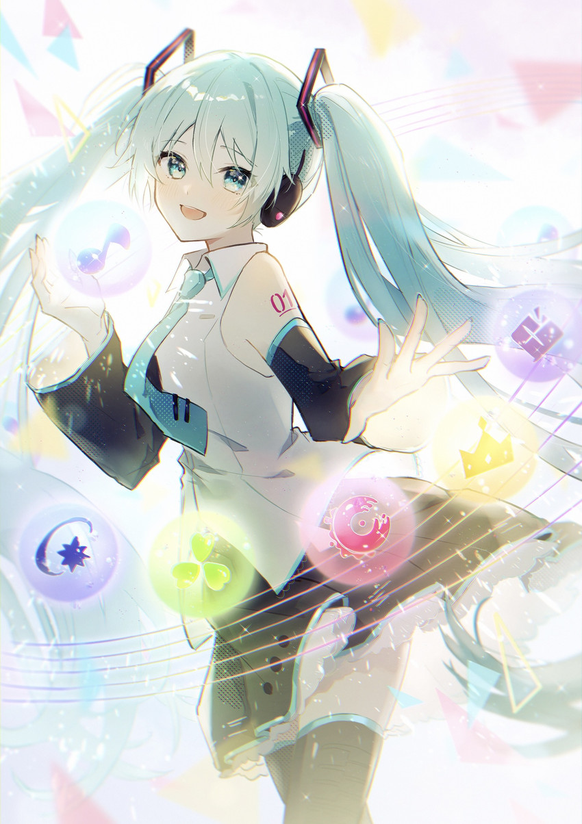 hatsune miku (vocaloid and 1 more) drawn by necojishi