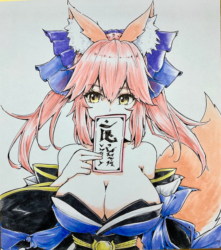 tamamo and tamamo no mae (fate and 2 more) drawn by ystrann