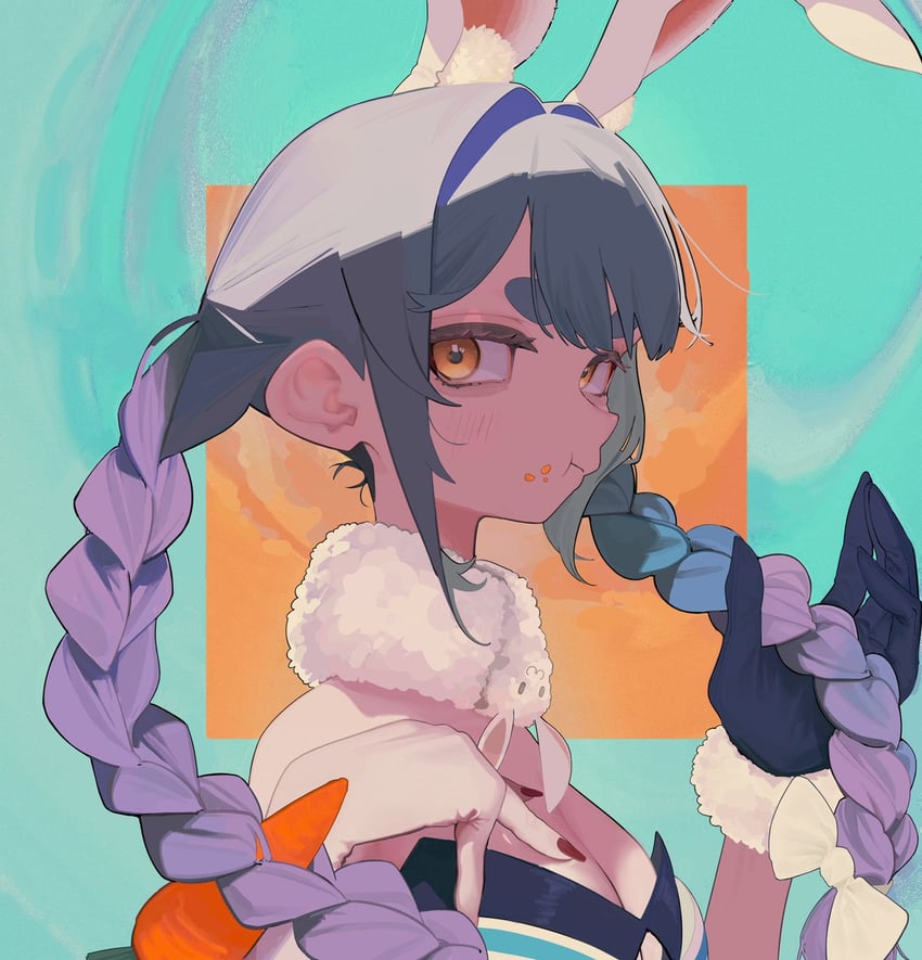 usada pekora and don-chan (hololive) drawn by 87yanagi