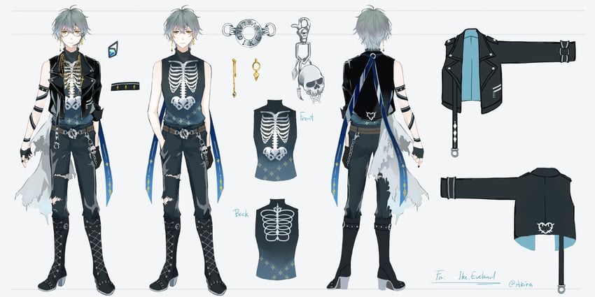 ike eveland (nijisanji and 1 more) drawn by akira_shirotori