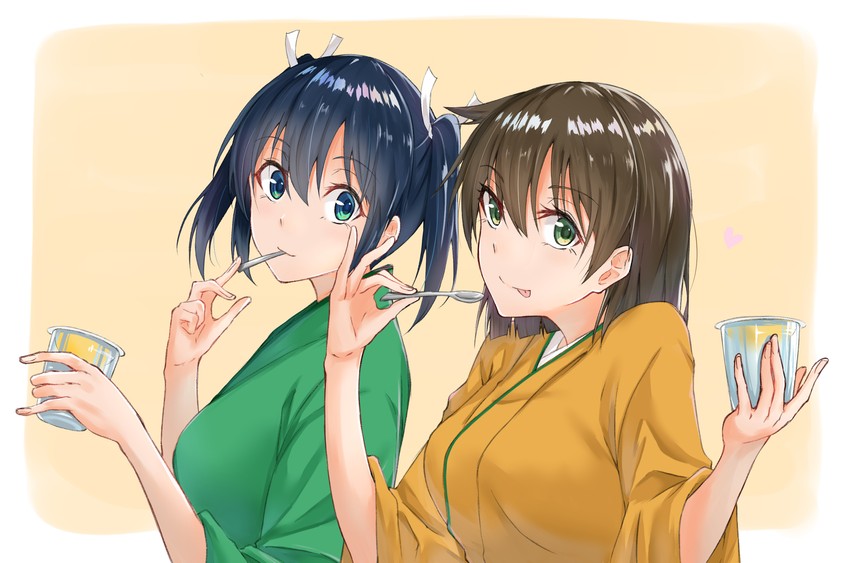 souryuu and hiryuu (kantai collection) drawn by batacchi_(mashimashi_butter)