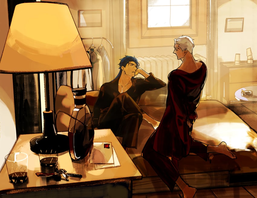 cu chulainn and archer (fate and 1 more) drawn by crimo