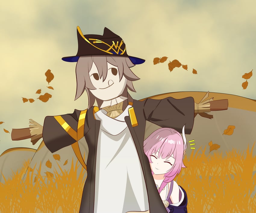 trailblazer and cyrene (honkai and 1 more) drawn by sunn_strawberry