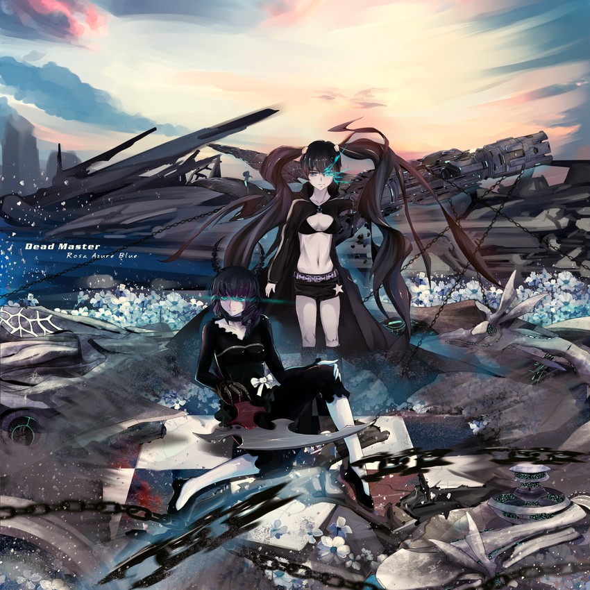 black rock shooter and dead master (black rock shooter) drawn by x_x_(artist)