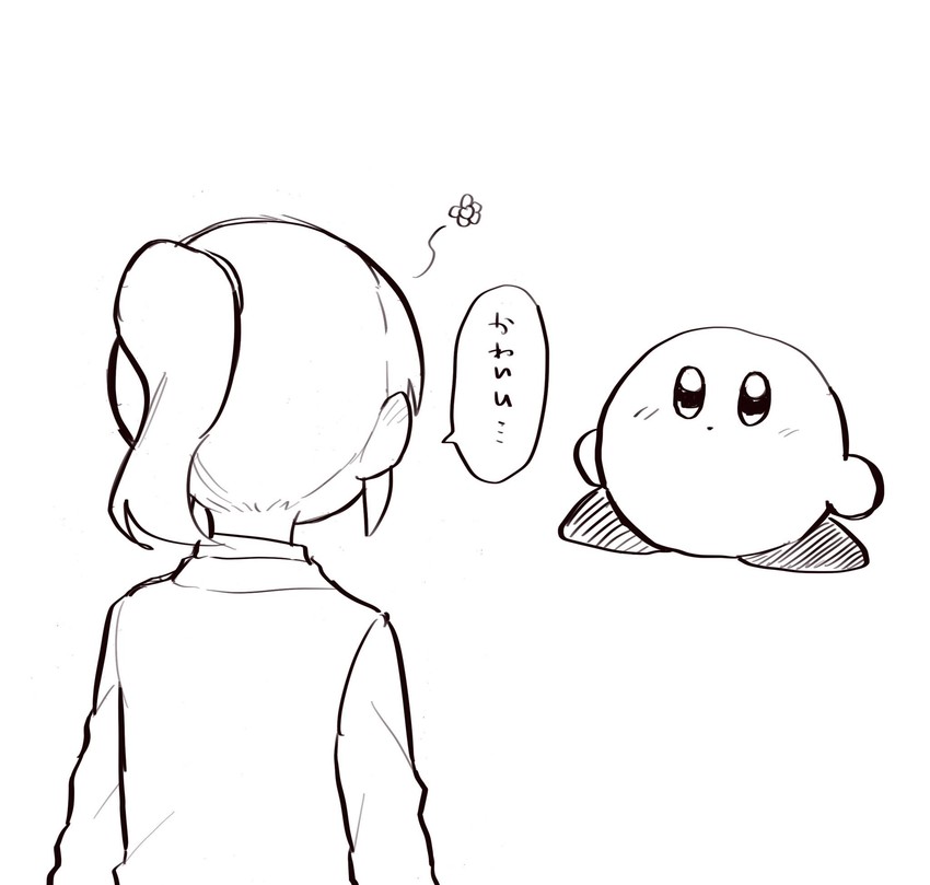 kirby and igarashi futaba (kirby and 1 more) drawn by shiromanta