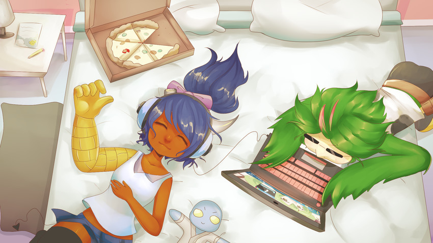 chelshia and amelia (khimera destroy all monster girls) drawn by buttingston