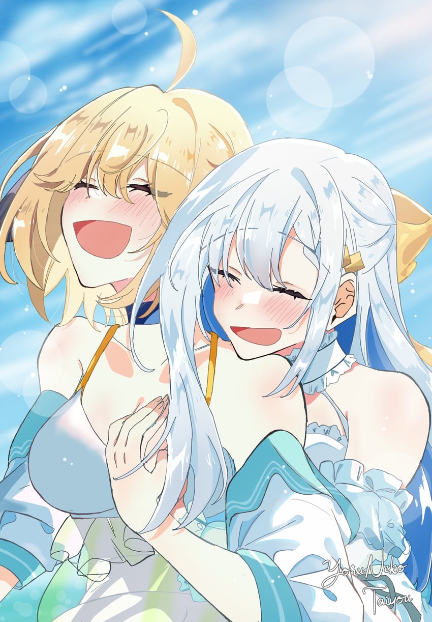 anisphia wynn palettia and euphyllia magenta (tensei oujo to tensai reijou no mahou kakumei) drawn by yoruneko_(liampadolina)