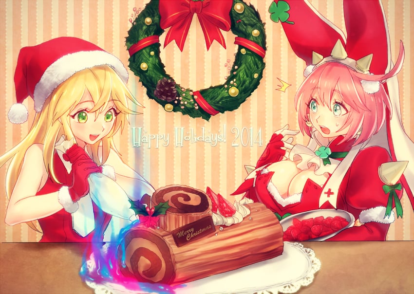 elphelt valentine and noel vermillion (guilty gear and 2 more) drawn by ingpink
