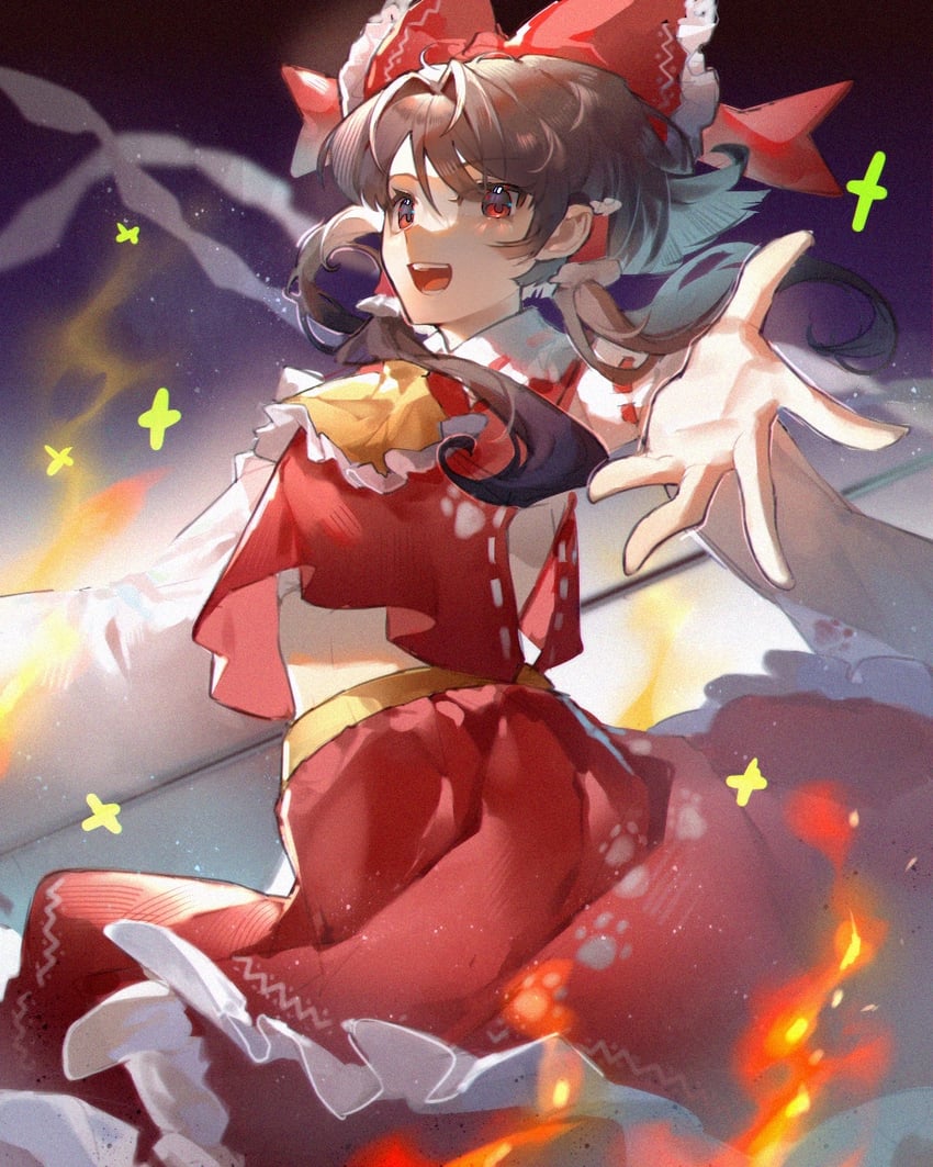 hakurei reimu (touhou and 1 more) drawn by ender_xiaohai