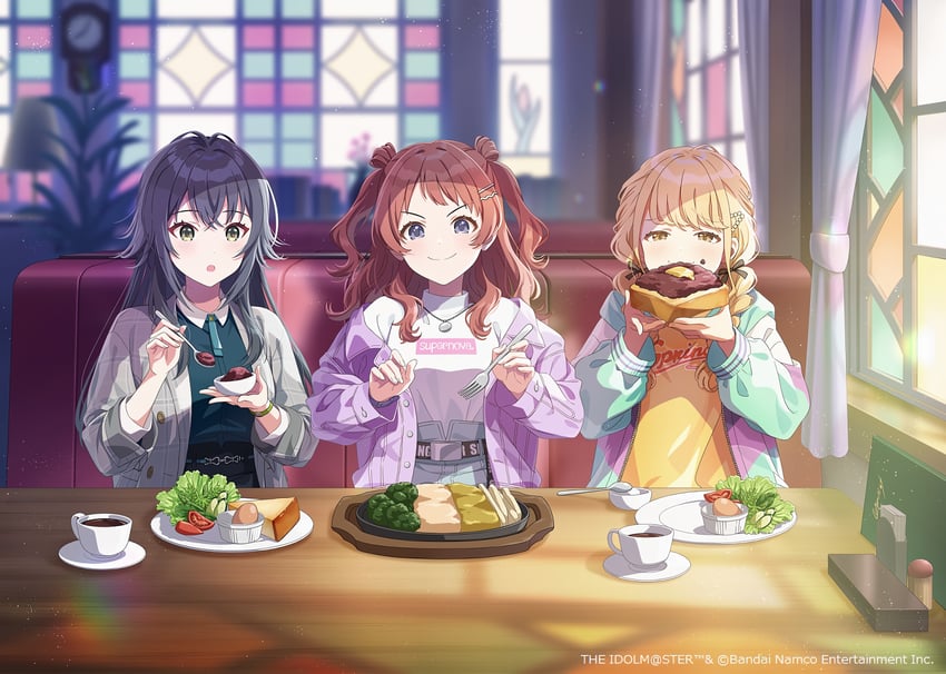 fujita kotone, hanami saki, and tsukimura temari (idolmaster and 1 more)