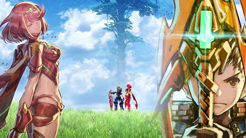 pyra and rex (xenoblade chronicles and 1 more) drawn by saitou_masatsugu
