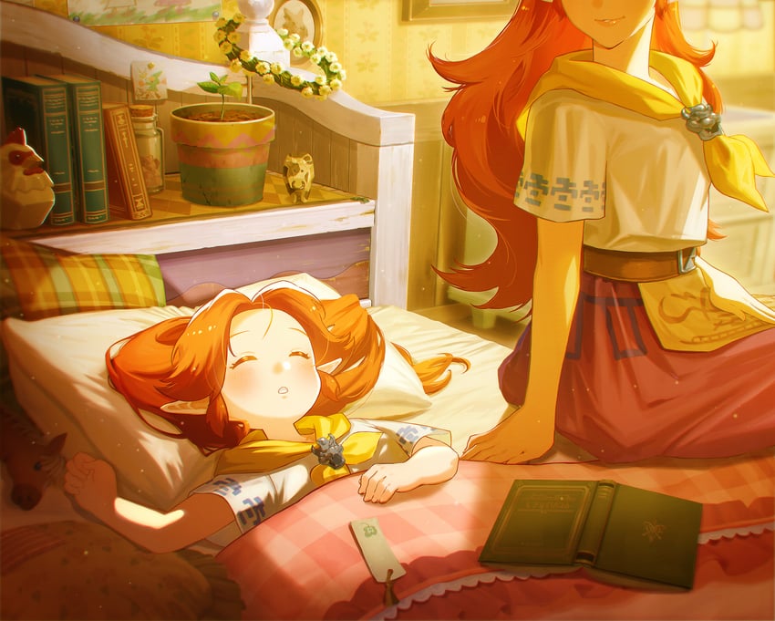 cremia and romani (the legend of zelda and 1 more) drawn by nshi