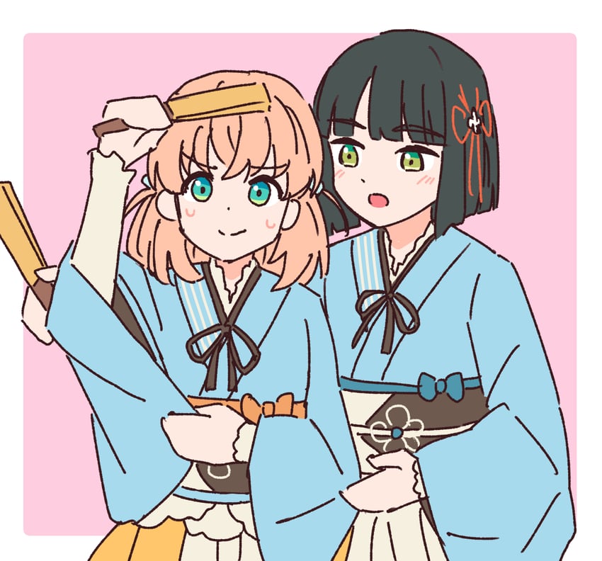 hinoshita kaho and momose ginko (love live! and 1 more) drawn by nogreen