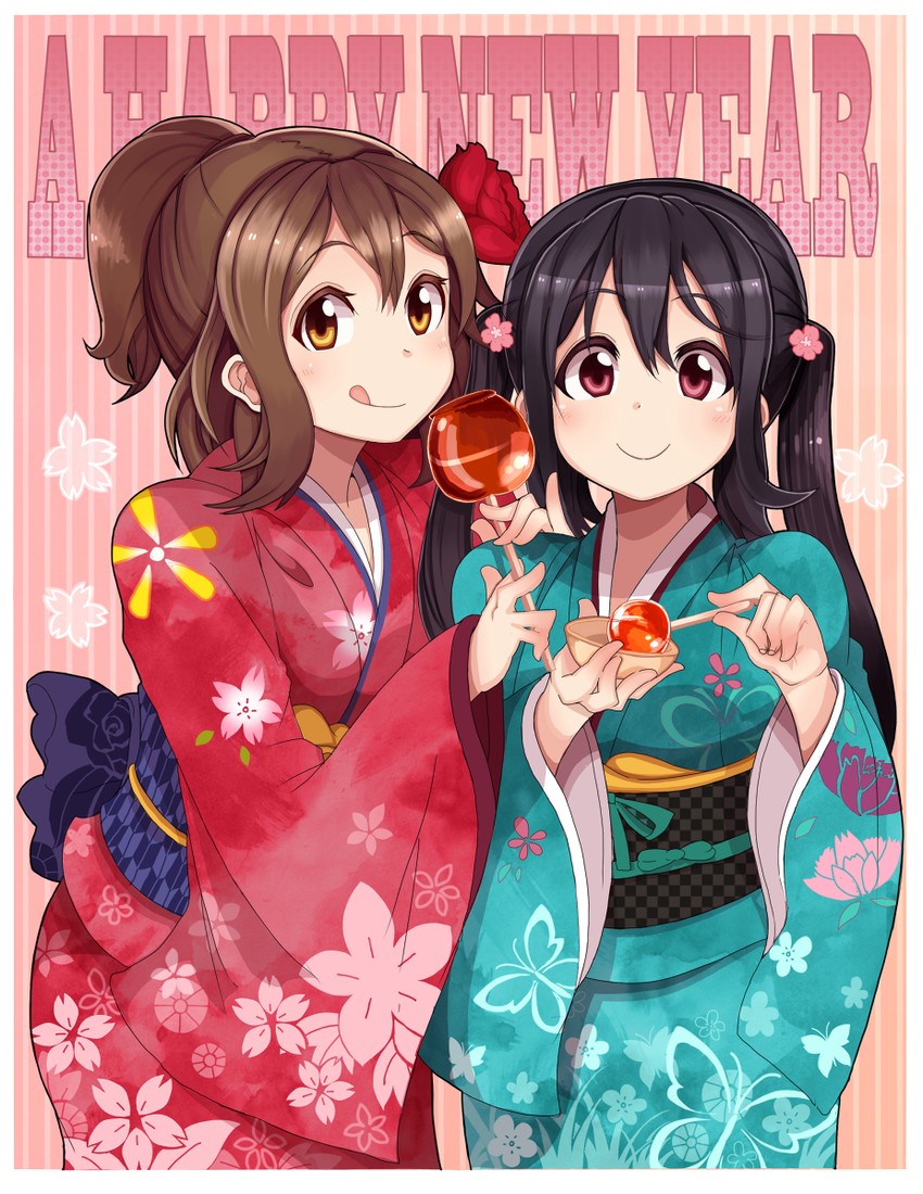 nakano azusa and hirasawa yui (k-on!) drawn by kuzu_kow