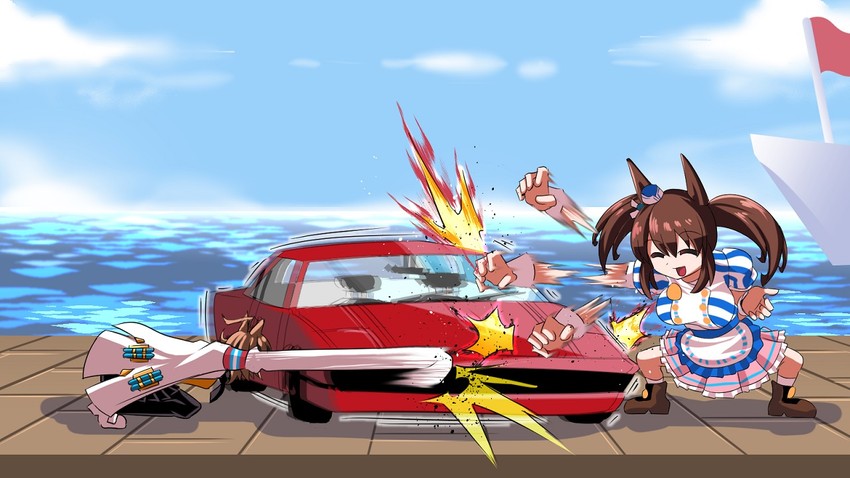 agnes tachyon and hishi akebono (umamusume and 2 more) drawn by yakuoyoso