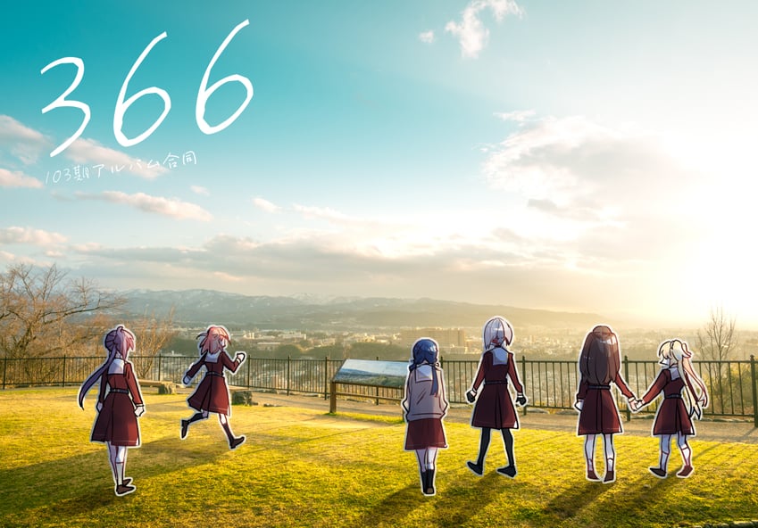 hinoshita kaho, fujishima megumi, otomune kozue, murano sayaka, yugiri tsuzuri, and 1 more (love live! and 1 more) drawn by kanduki_kamibukuro