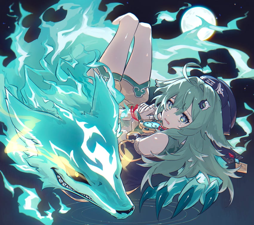 huohuo and tail (honkai and 1 more) drawn by mao_(expuella)