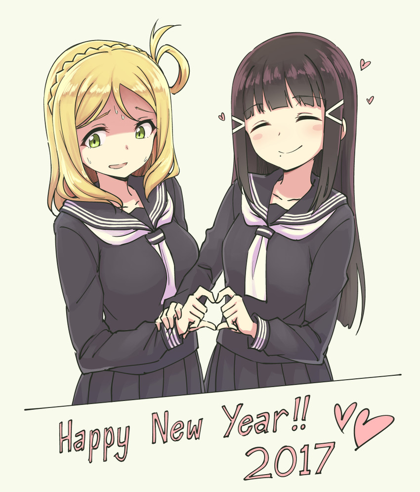 kurosawa dia and ohara mari (love live! and 1 more) drawn by pas_(paxiti)