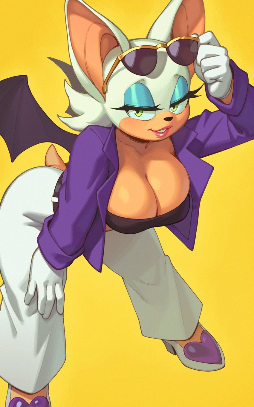 rouge the bat (sonic and 1 more) drawn by riz