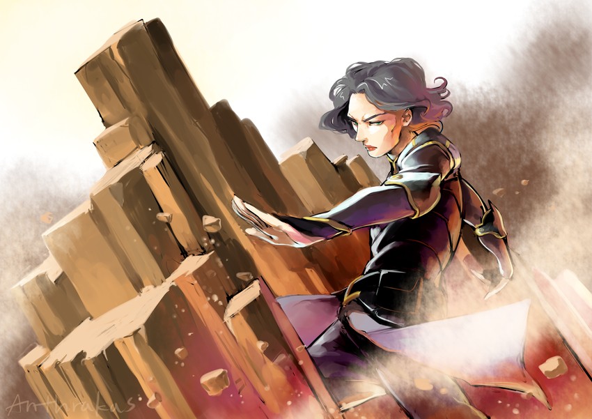 lin beifong (avatar legends and 1 more) drawn by anthrakas