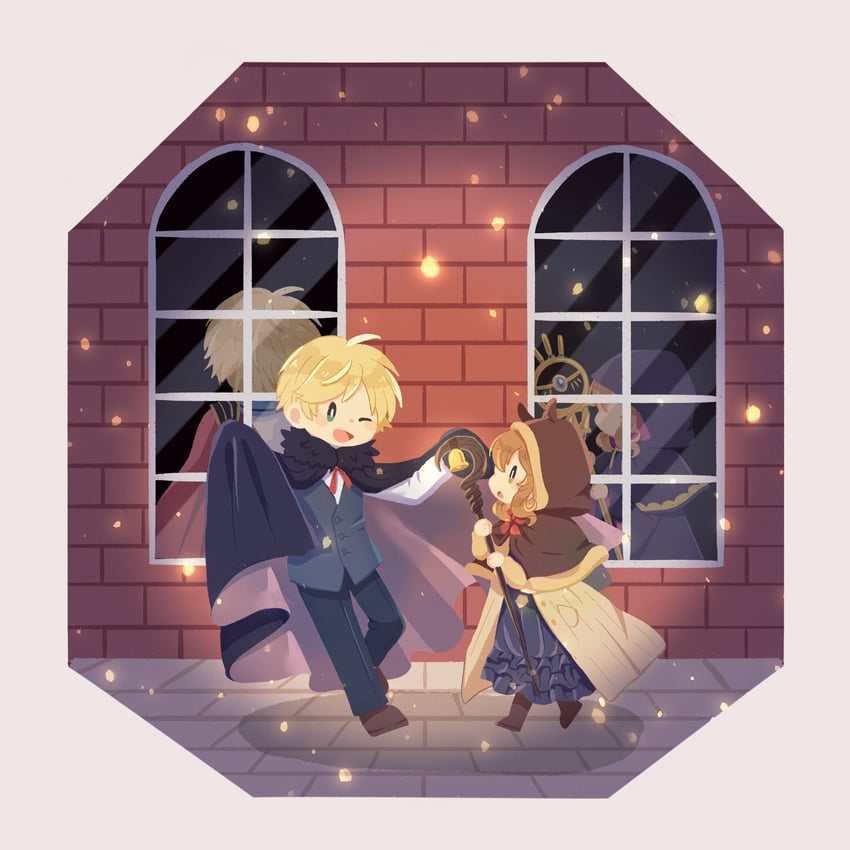 monica everett and felix arc ridill (silent witch) drawn by lou_pender