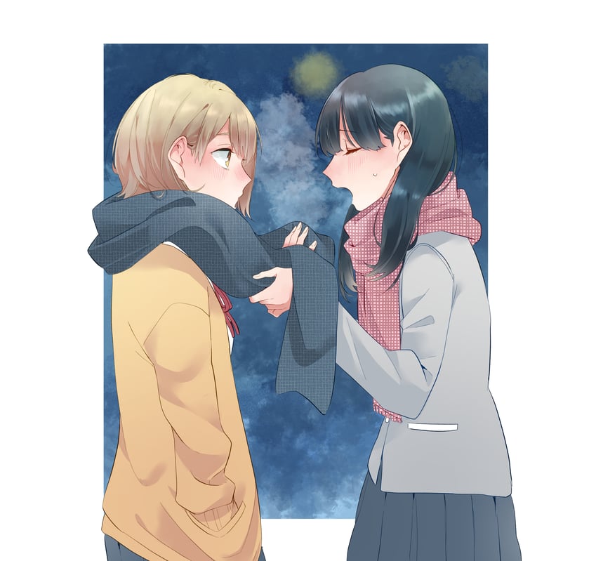 honda sora and sakurai ayaka (lonely girl ni sakaraenai) drawn by kashikaze