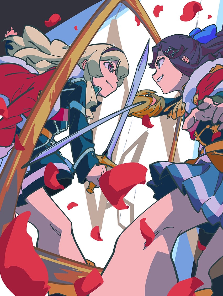 saijou claudine and tendou maya (shoujo kageki revue starlight) drawn by poniponinohamu