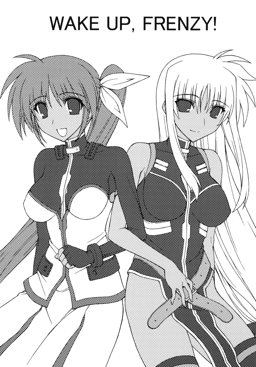 fate testarossa and takamachi nanoha (lyrical nanoha and 2 more) drawn by koishikawa
