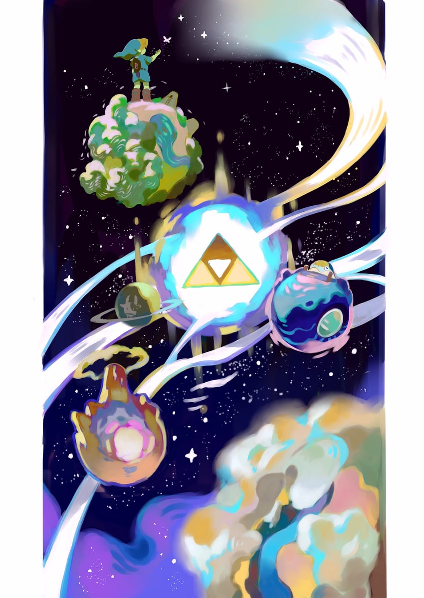 link, young link, navi, and jabu-jabu (the legend of zelda and 1 more) drawn by ricmoo3