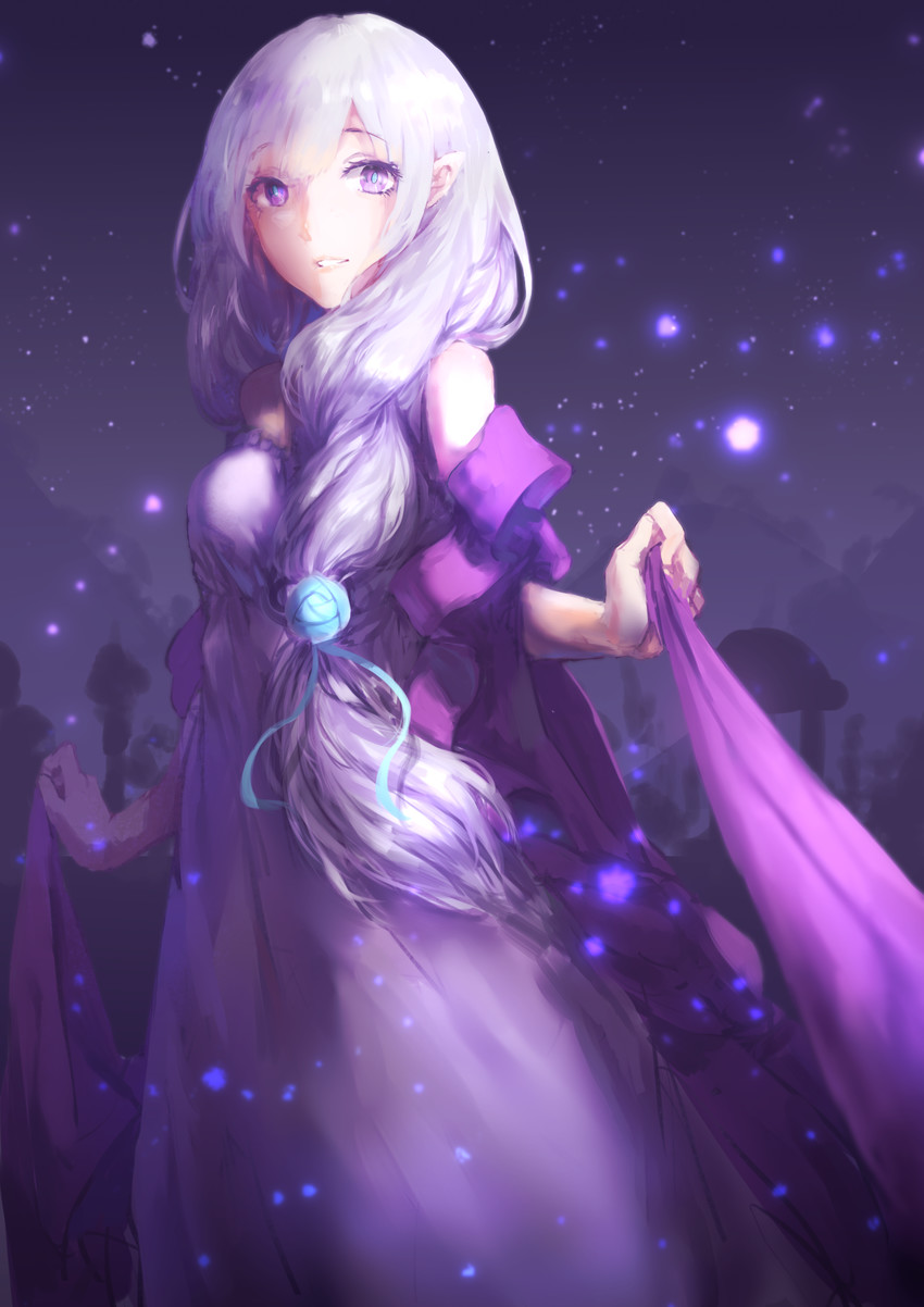 emilia (re:zero kara hajimeru isekai seikatsu) drawn by congming_lan