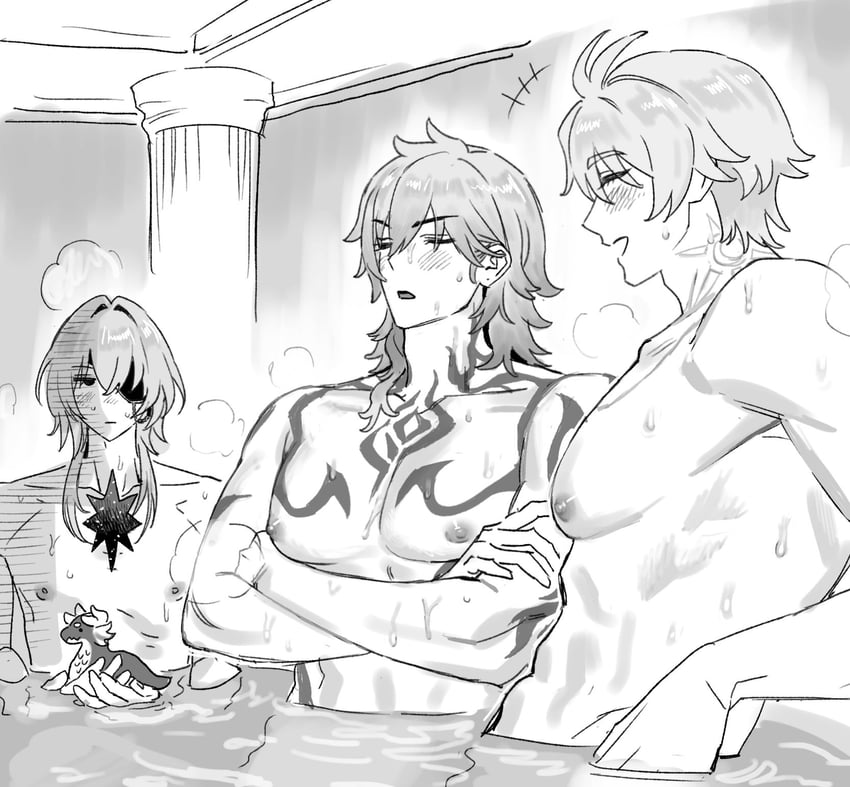 phainon, mydei, and anaxa (honkai and 1 more) drawn by 35684187031