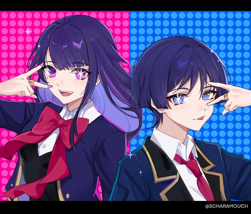 raiden shogun, scaramouche, and wanderer (genshin impact and 1 more) drawn by scharamouch9
