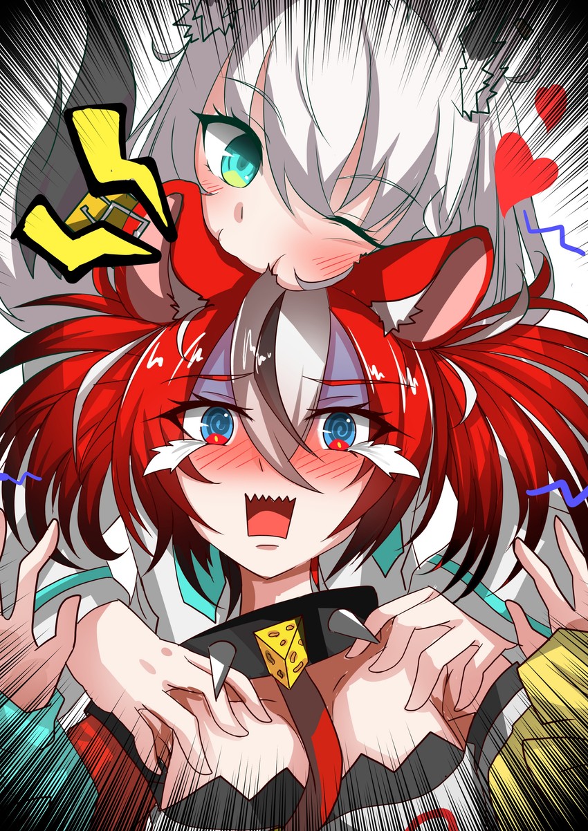shirakami fubuki and hakos baelz (hololive and 1 more) drawn by siota1998