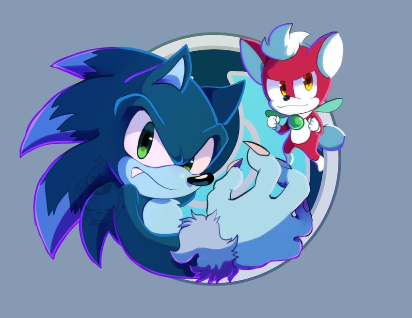 sonic the hedgehog, sonic the werehog, and chip (sonic and 1 more) drawn by mimiipyon