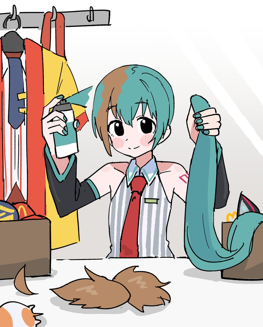hatsune miku, imadake dabuchi tabemi, and imadake dabuchi tabesuke (vocaloid and 1 more) drawn by tenten_(chan4545)